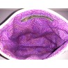 Trousse maquillage suédine violette, coton lavande - Intérieur
