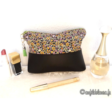Trousse De Maquillage En Cuir Synthétique - Format 27,5 X 17 X 8,5 Cm, Légère Et Spacieuse | Pour Voyages, Sac à Main