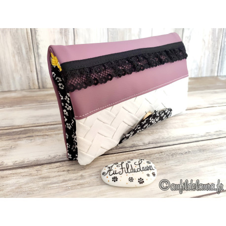 Portefeuille Noir Simili Cuir Pour Femme, Chic Et Tendance - Neuf Sans étiquettes