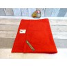 Trousse de toilette femme simili rouge foncé, attrape-rêve fleuri - Serviette éponge