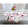 Trousse de toilette femme simili rouge foncé, attrape-rêve fleuri - Lingettes lavables