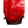 Pochette simili cuir rouge et noir Glam - Détail